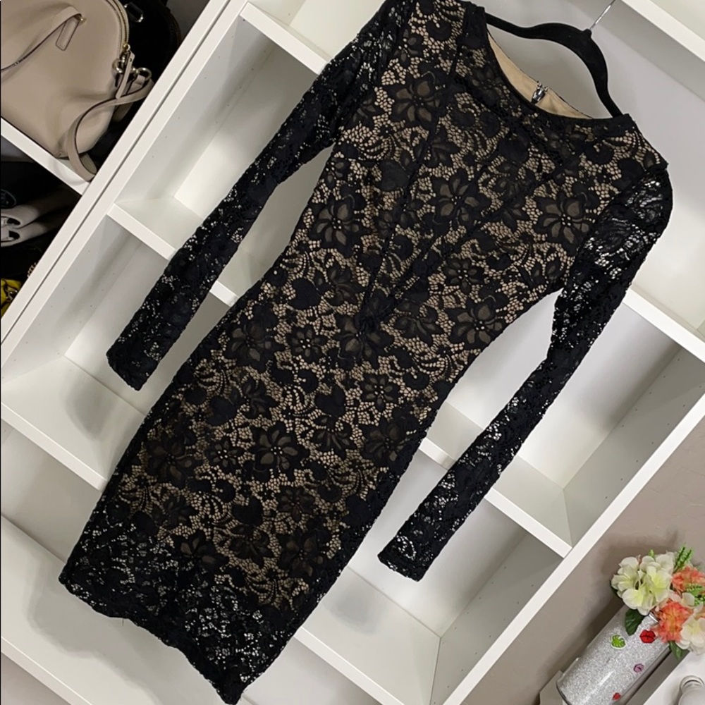 Black lace dress